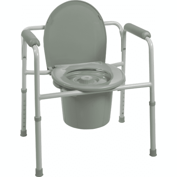 Three-in-One-Steel-Commode-with-Plastic-Armrests